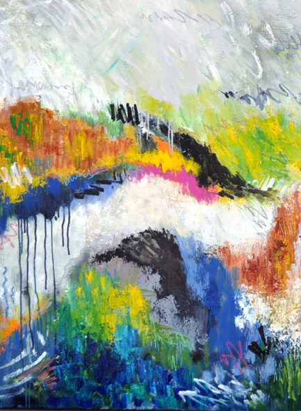Senza Fine, original acrylic on canvas painting by Canadian artist Frank Mezzanotte
